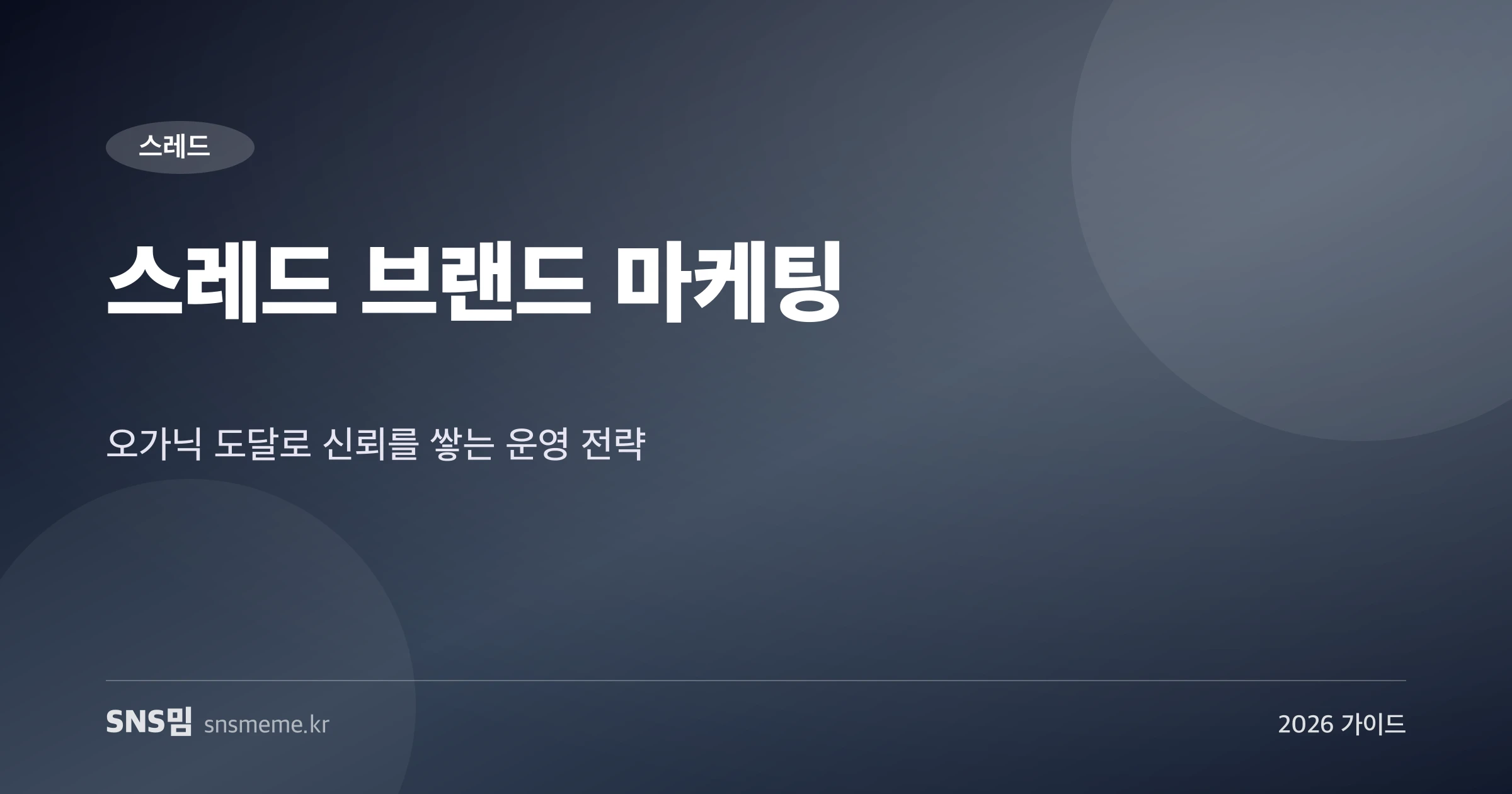 스레드 브랜드 마케팅 운영 전략 가이드 히어로 이미지